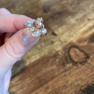 Pear Morganite Rose Gold Ring
